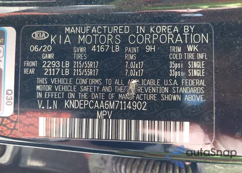 2021 Kia Seltos Lx from USA, damaged, VIN KNDEPCAA6M7114902